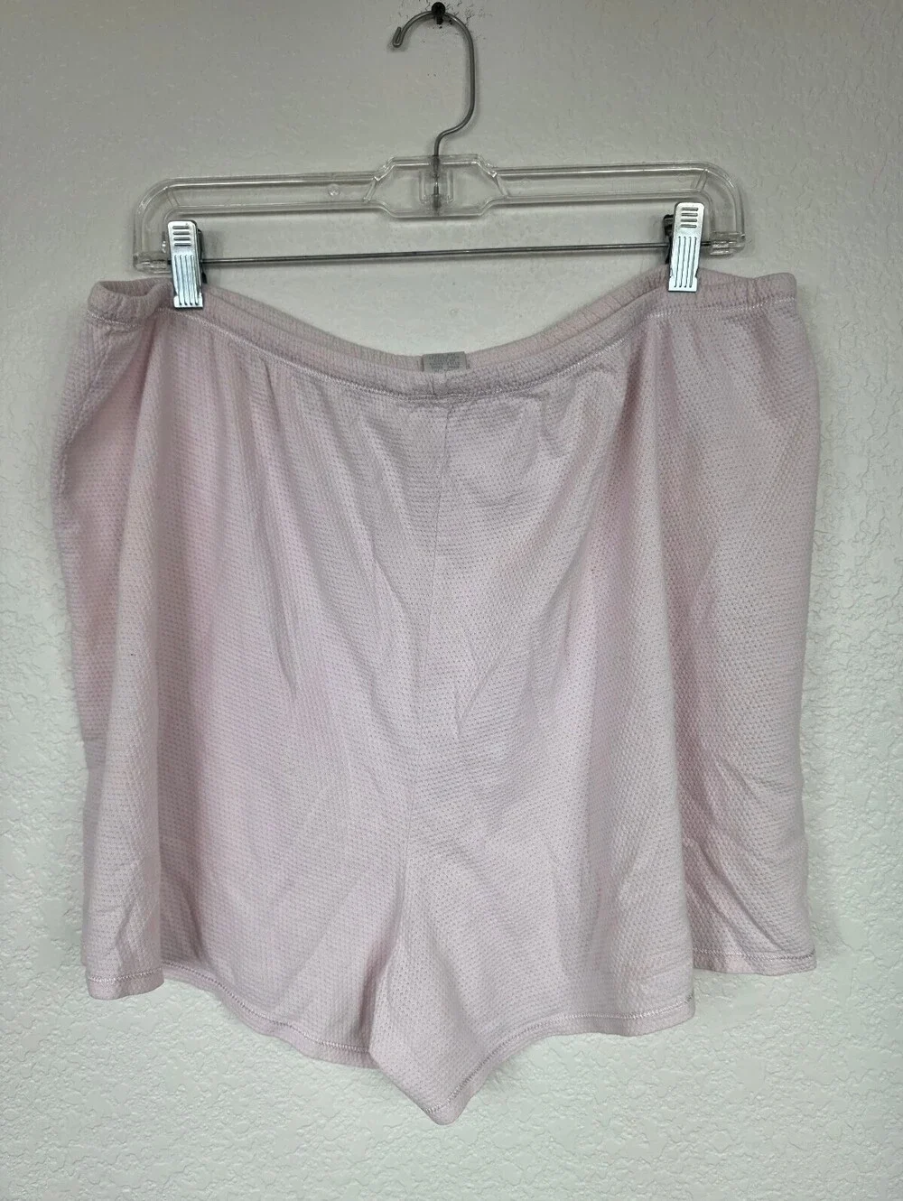 Light Pink 1X Lounge Shorts with Drawstring Waist